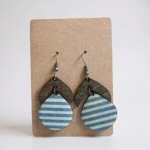 Striped Teardrop Earrings